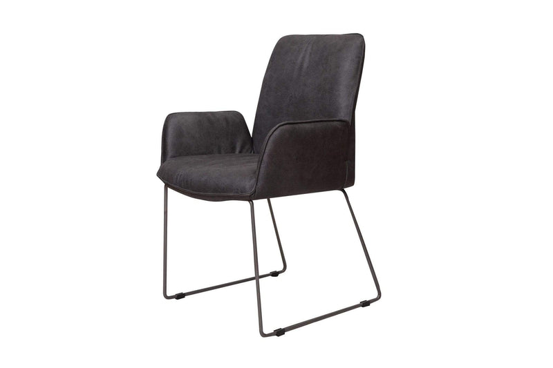 Chairs Armchairs and Accent Chairs - 25" X 25" X 35" Grey Foam Metal Fabric Plywood Arm Chair HomeRoots
