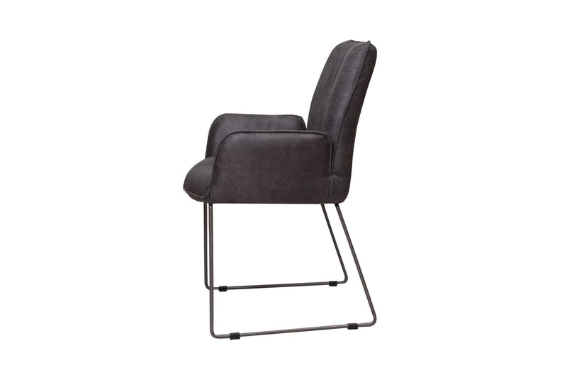 Chairs Armchairs and Accent Chairs - 25" X 25" X 35" Grey Foam Metal Fabric Plywood Arm Chair HomeRoots