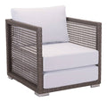 Chairs Armchairs and Accent Chairs - 26.8" X 31.9" X 30" Cocoa And Light Gray Sunroof Fabric Arm Chair HomeRoots
