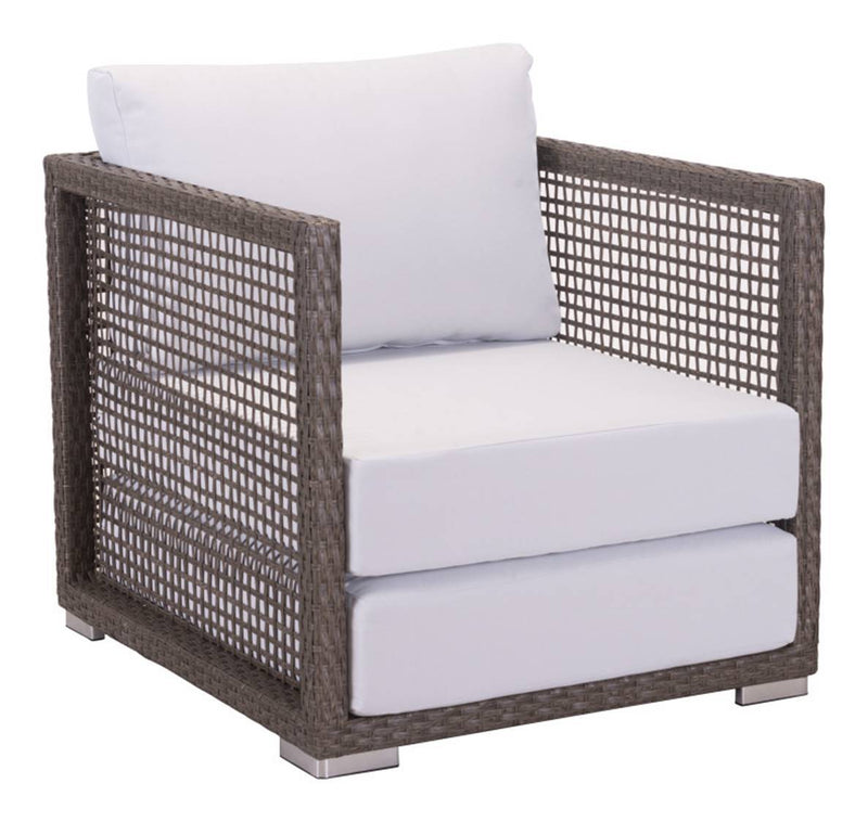 Chairs Armchairs and Accent Chairs - 26.8" X 31.9" X 30" Cocoa And Light Gray Sunroof Fabric Arm Chair HomeRoots