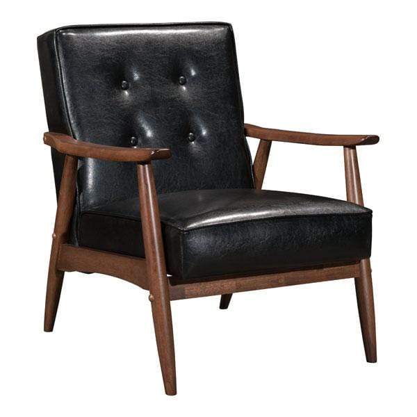 Chairs Armchairs and Accent Chairs - 27.2" X 32.1" X 32.9" Black Rocky Arm Chair HomeRoots