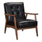 Chairs Armchairs and Accent Chairs - 27.2" X 32.1" X 32.9" Black Rocky Arm Chair HomeRoots
