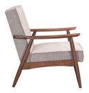 Chairs Armchairs and Accent Chairs - 27.2" x 32.1" x 32.9" Putty, Poly Linen, Rubberwood, Arm Chair HomeRoots