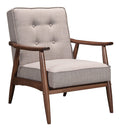 Chairs Armchairs and Accent Chairs - 27.2" x 32.1" x 32.9" Putty, Poly Linen, Rubberwood, Arm Chair HomeRoots