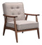 Chairs Armchairs and Accent Chairs - 27.2" x 32.1" x 32.9" Putty, Poly Linen, Rubberwood, Arm Chair HomeRoots