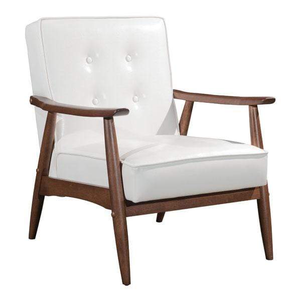 Chairs Armchairs and Accent Chairs - 27.2" X 32.1" X 32.9" White Rocky Arm Chair HomeRoots