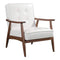 Chairs Armchairs and Accent Chairs - 27.2" X 32.1" X 32.9" White Rocky Arm Chair HomeRoots