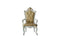 Chairs Armchairs and Accent Chairs - 27" X 28" X 48" PU Antique Pearl Wood Poly-Resin Upholstered (Seat) Arm Chair (Set-2) HomeRoots