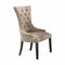 Chairs Armchairs and Accent Chairs - 28" X 24" X 43" Beige Linen Weathered Espresso Wood Upholstery Arm Chair (Set-2) HomeRoots