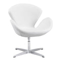 Chairs Armchairs and Accent Chairs - 28" X 26.8" X 30" White Leatherette Arm Chair HomeRoots