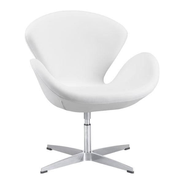 Chairs Armchairs and Accent Chairs - 28" X 26.8" X 30" White Leatherette Arm Chair HomeRoots