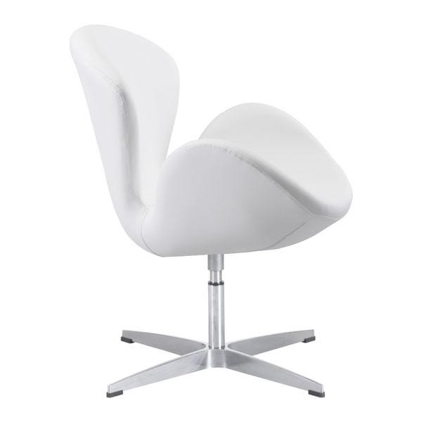 Chairs Armchairs and Accent Chairs - 28" X 26.8" X 30" White Leatherette Arm Chair HomeRoots