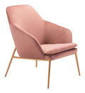 Chairs Armchairs and Accent Chairs - 28" x 29.5" x 33.9" Pink, Velvet, Metal, Arm Chair HomeRoots