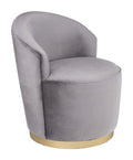 Chairs Armchairs and Accent Chairs - 29" x 26" x 31" Gray Velvet, Poplar Wood, Arm Chair HomeRoots