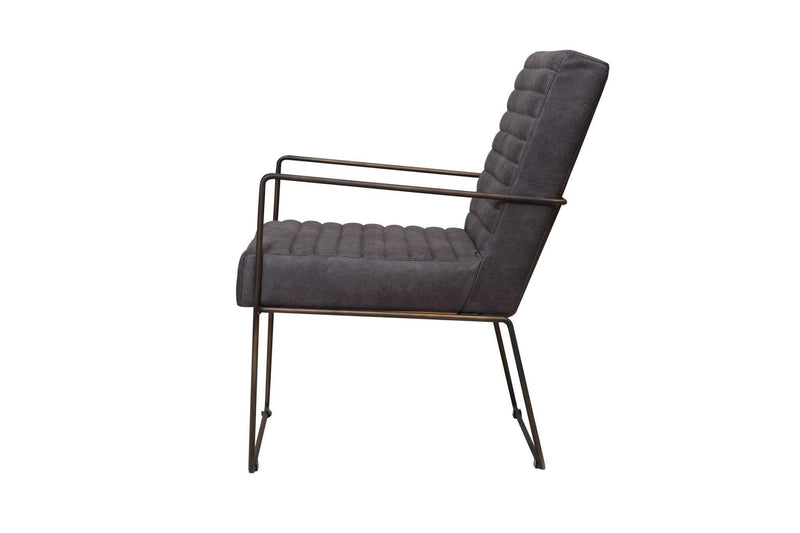 Chairs Armchairs and Accent Chairs - 30" X 22" X 32" Grey Foam Metal Fabric Plywood Arm Chair HomeRoots