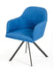 Chairs Armchairs and Accent Chairs - 31" Blue Fabric and Metal Dining Arm Chair HomeRoots