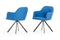 Chairs Armchairs and Accent Chairs - 31" Blue Fabric and Metal Dining Arm Chair HomeRoots