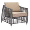 Chairs Armchairs and Accent Chairs - 31" X 34.5" X 30" Gray And Beige Beach Arm Chair HomeRoots