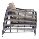 Chairs Armchairs and Accent Chairs - 31" X 34.5" X 30" Gray And Beige Beach Arm Chair HomeRoots