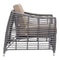 Chairs Armchairs and Accent Chairs - 31" X 34.5" X 30" Gray And Beige Beach Arm Chair HomeRoots