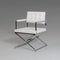 Chairs Armchairs and Accent Chairs - 33" White Leatherette and Steel Dining Arm Chair HomeRoots