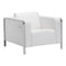 Chairs Armchairs and Accent Chairs - 34.6" X 33.5" X 28" White Leatherette Arm Chair HomeRoots