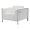 Chairs Armchairs and Accent Chairs - 34.6" X 33.5" X 28" White Leatherette Arm Chair HomeRoots