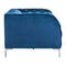 Chairs Armchairs and Accent Chairs - 45.5" X 36.5" X 28" Blue Velvet Arm Chair HomeRoots