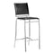 Chairs Bar Chairs - 14" X 20" X 37.5" 2 Pcs Black Leatherette Chromed Steel Bar Chair HomeRoots