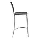 Chairs Bar Chairs - 14" X 20" X 37.5" 2 Pcs Black Leatherette Chromed Steel Bar Chair HomeRoots