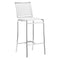Chairs Bar Chairs - 14" X 20" X 37.5" 2 Pcs White Leatherette Chromed Steel Bar Chair HomeRoots
