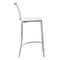 Chairs Bar Chairs - 14" X 20" X 37.5" 2 Pcs White Leatherette Chromed Steel Bar Chair HomeRoots