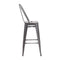 Chairs Bar Chairs - 17.3" X 21.5" X 46" Gunmetal Steel Bar Chair HomeRoots