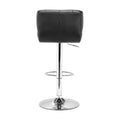 Chairs Bar Chairs - 17.7" X 18.5" X 43.7" Black Leatherette Chromed Steel Bar Chair HomeRoots