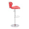 Chairs Bar Chairs - 18.7" X 18.3" X 40.9" Red Leatherette Chromed Steel Bar Chair HomeRoots