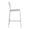 Chairs Bar Chairs - 19.3" X 23" X 44" 2 Pcs Faux Wood Brushed Aluminum Bar Armless Chair HomeRoots