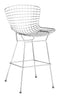 Chairs Bar Chairs - 21.3" x 23" x 40" Chrome, Chromed Steel, Bar Chair - Set of 2 HomeRoots