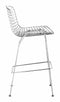 Chairs Bar Chairs - 21.3" x 23" x 40" Chrome, Chromed Steel, Bar Chair - Set of 2 HomeRoots