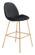 Chairs Bar Chairs - 21.7" x 24" x 42.7" Black Velvet, Steel & Plywood, Bar Chair - Set of 2 HomeRoots