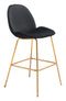 Chairs Bar Chairs - 21.7" x 24" x 42.7" Black Velvet, Steel & Plywood, Bar Chair - Set of 2 HomeRoots