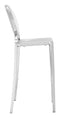 Chairs Bar Height Chairs - 18.9" x 19.3" x 44.9" Stainless Steel, Polished Stainless Steel, Bar Chair - Set of 2 HomeRoots