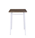 Chairs Bar Stool Chairs - 30" X 30" X 42" Oak And Chrome Bar Table HomeRoots