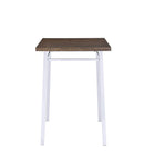 Chairs Bar Stool Chairs - 30" X 30" X 42" Oak And Chrome Bar Table HomeRoots