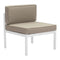Chairs Beach Lounge Chair - 24.4" X 26" X 29.5" 2 Pcs White And Taupe Middle Sunroof Fabric Beach Chair HomeRoots