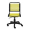 Chairs Best Office Chair - 18.12" X 24" X 37.21" Green Flat Bungie Cords Low Back Office Chair with Graphite Black Frame and Base HomeRoots