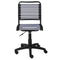 Chairs Best Office Chair - 18.12" X 24" X 37.21" Light Gray Flat Bungie Cords Low Back Office Chair with Graphite Black Frame and Base HomeRoots