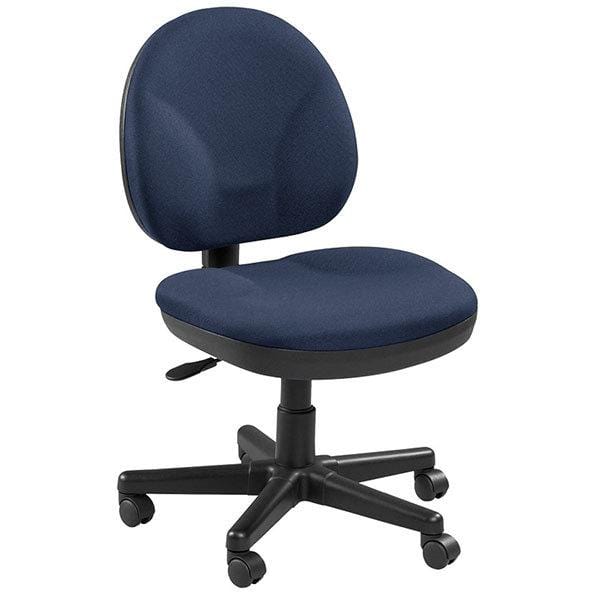 Chairs Best Office Chair - 20" x 24" x 36" Blue Fabric Chair HomeRoots