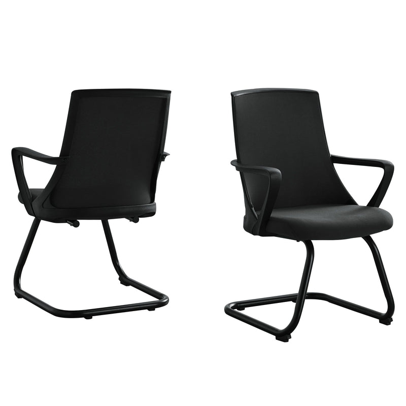 Chairs Best Office Chair - 21" x 21" x 35" Black, Mesh, Mid Back - Office Chair 2pcs HomeRoots