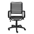Chairs Best Office Chair - 23.04" X 25.6" X 41.74" Black Flat Bungie Cords High Back Office Chair with Graphite Black Frame and Base HomeRoots