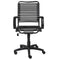 Chairs Best Office Chair - 23.04" X 25.6" X 41.74" Black Flat Bungie Cords High Back Office Chair with Graphite Black Frame and Base HomeRoots